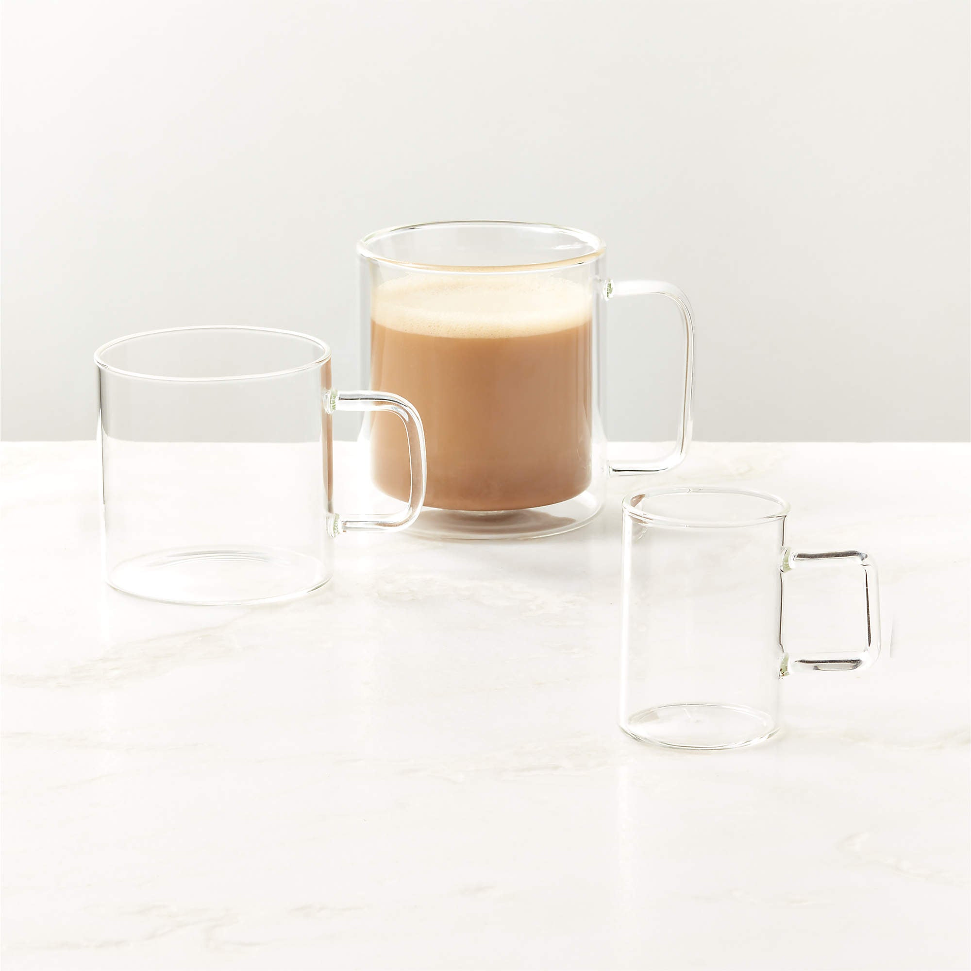 Cantina Clear Double Wall Glass Mug Set of 4