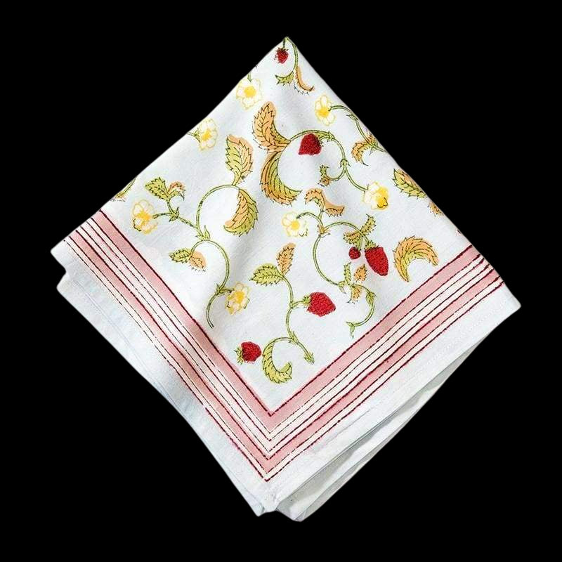 Fraises des Bois Napkins, Set of 6