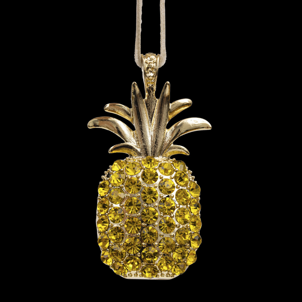 Pineapple Hanging Ornament in Yellow