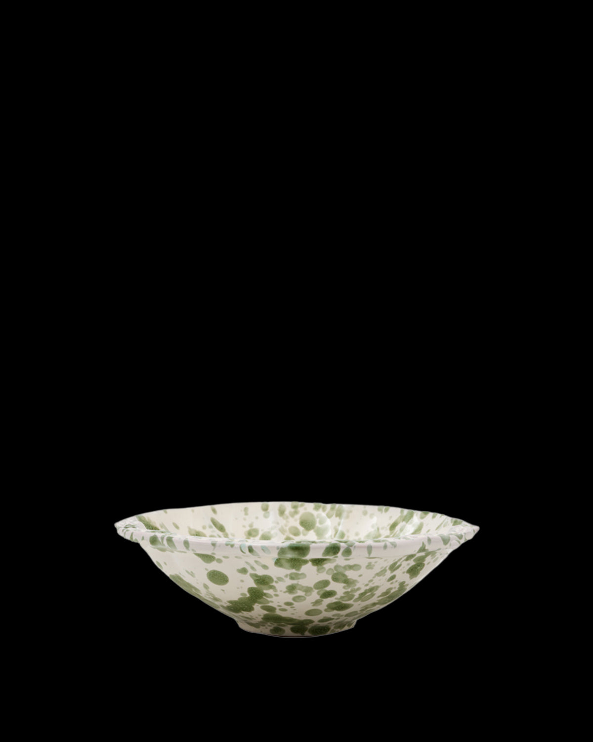 Speckled Small Bowl in Green and White