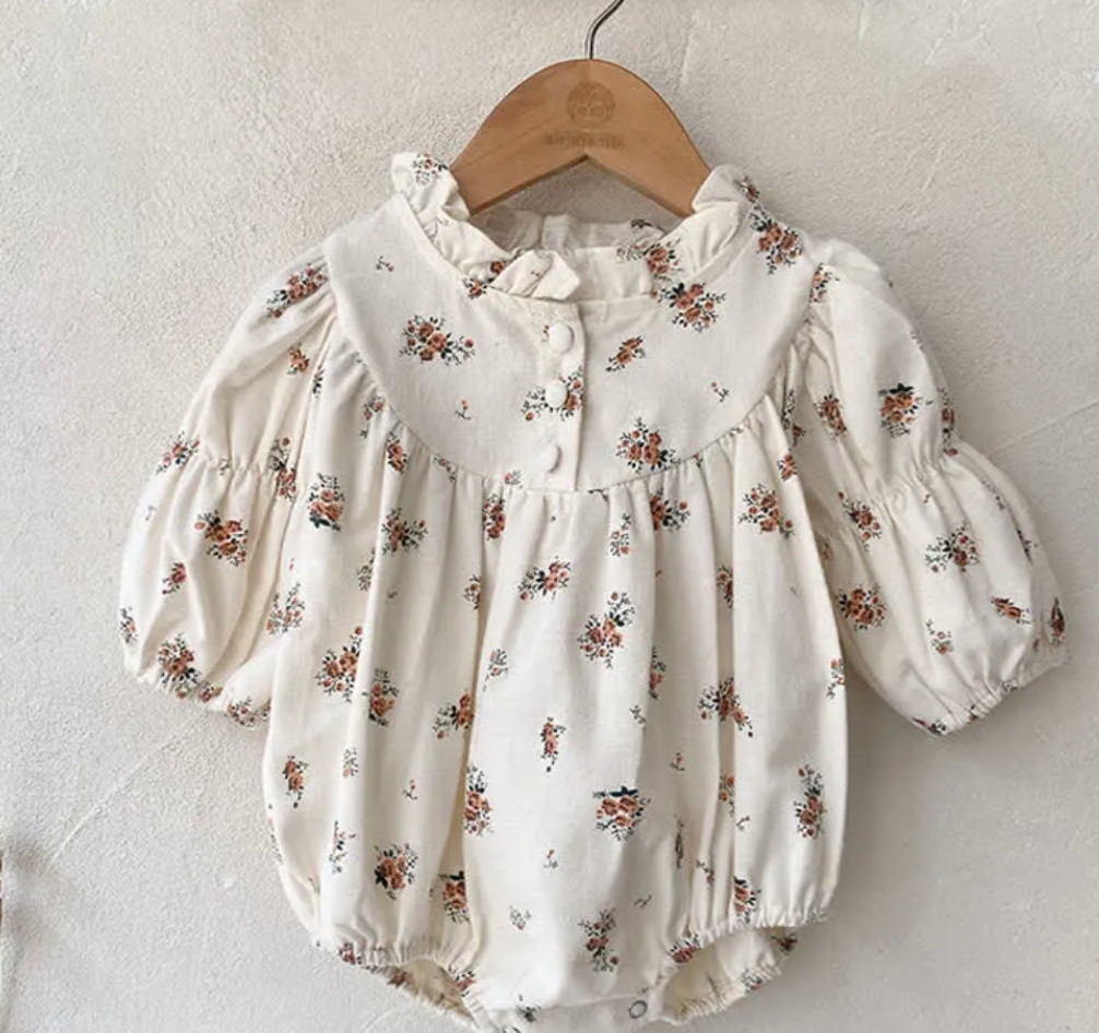 Baby Girl Ruffled Collar Bodysuit