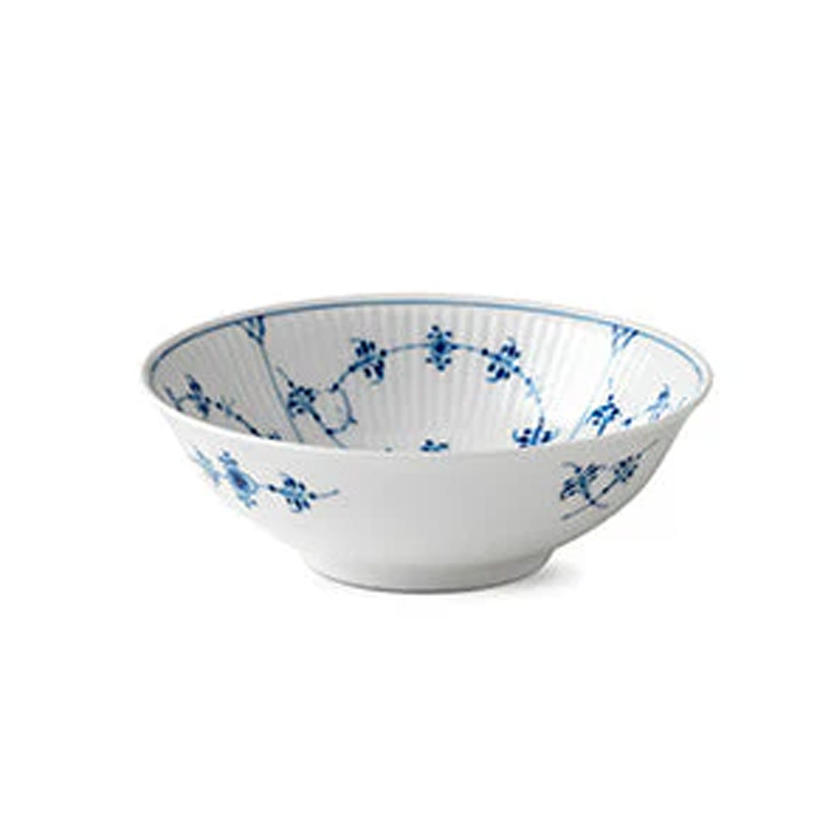 Blue Fluted Plain Cereal Bowl 11.75Oz