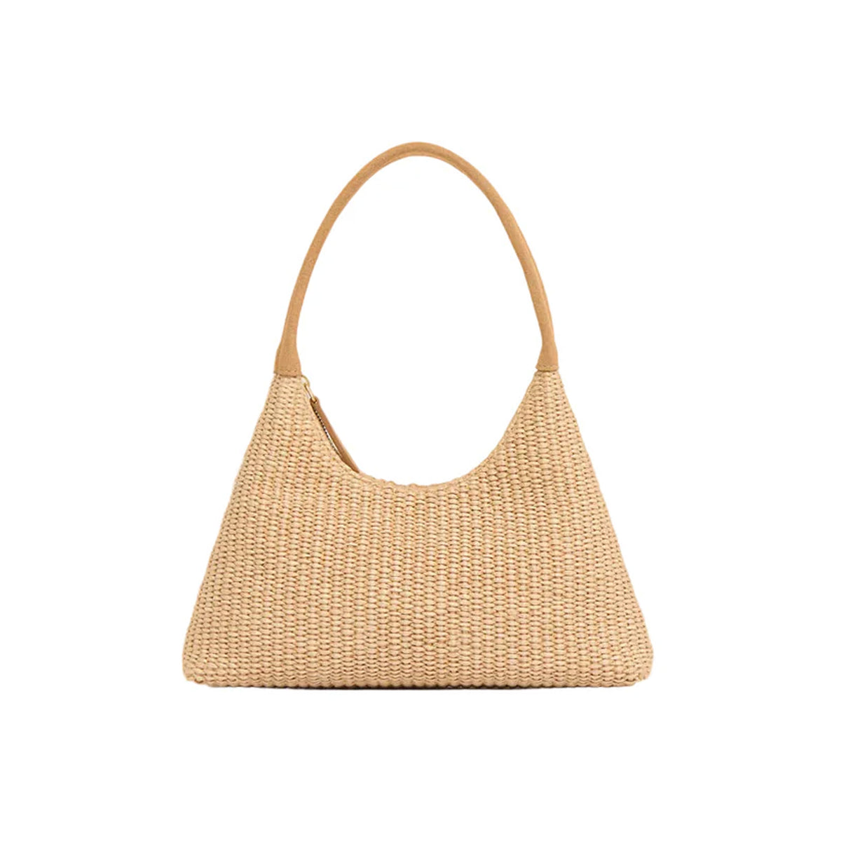 Mini Candy Bag in Natural Raffia/Budino Suede