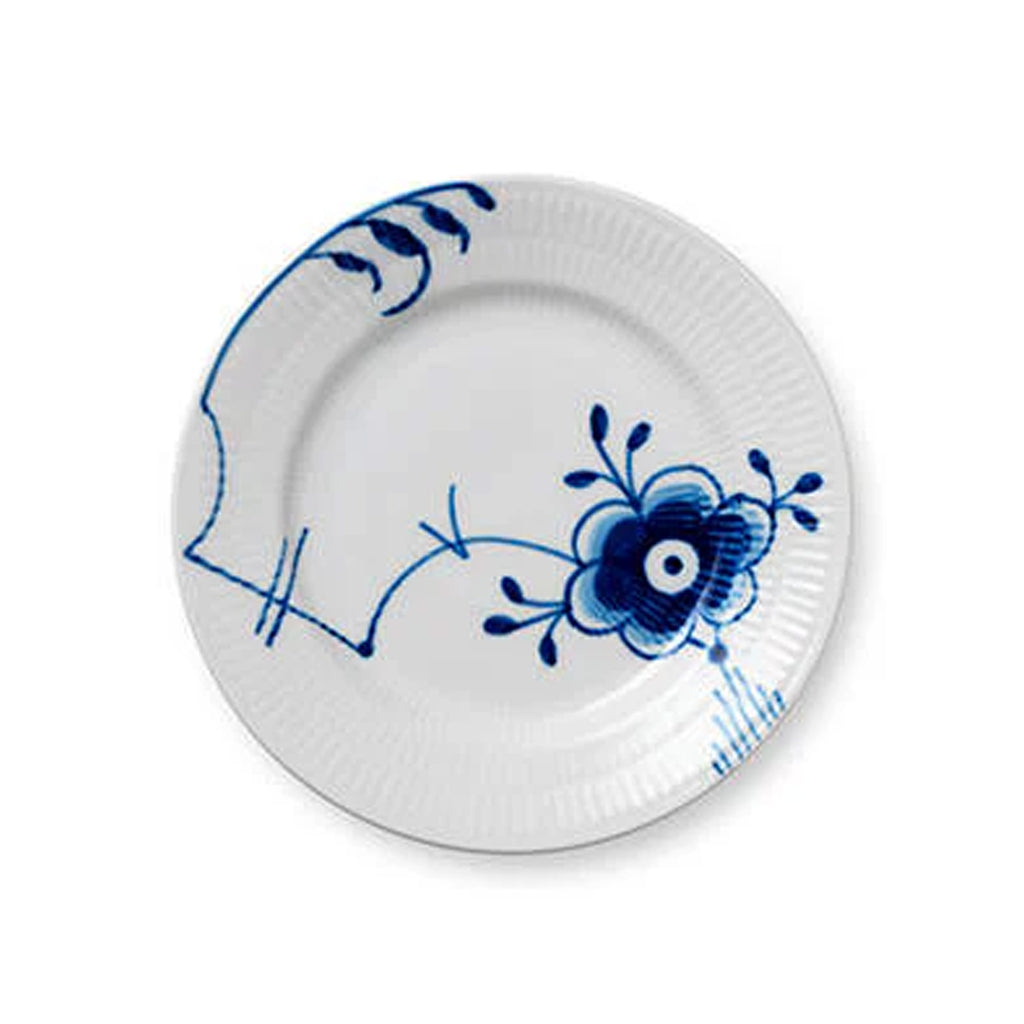 Blue Fluted Mega Bread & Butter Plate #6 6.75"