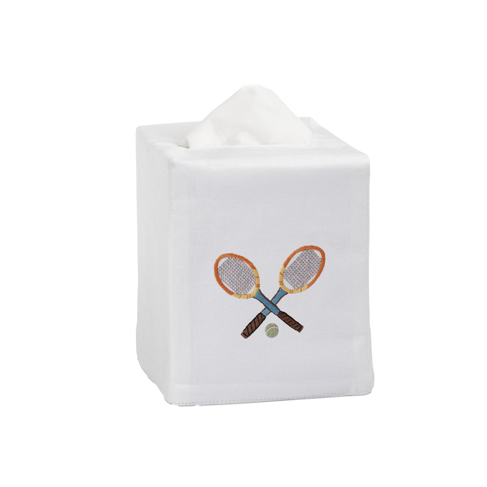 Tennis Racquets Tissue Box Cover