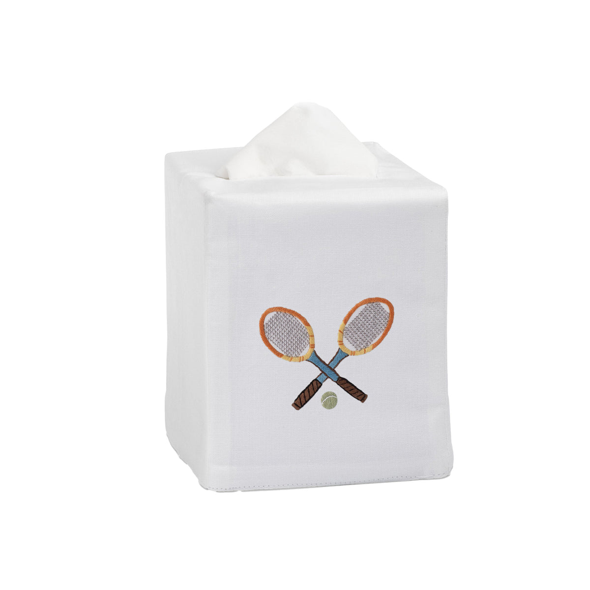 Tennis Racquets Tissue Box Cover