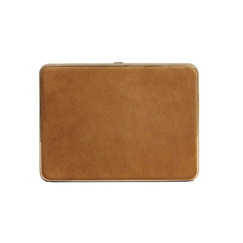 The Square Compact in Camel Suede