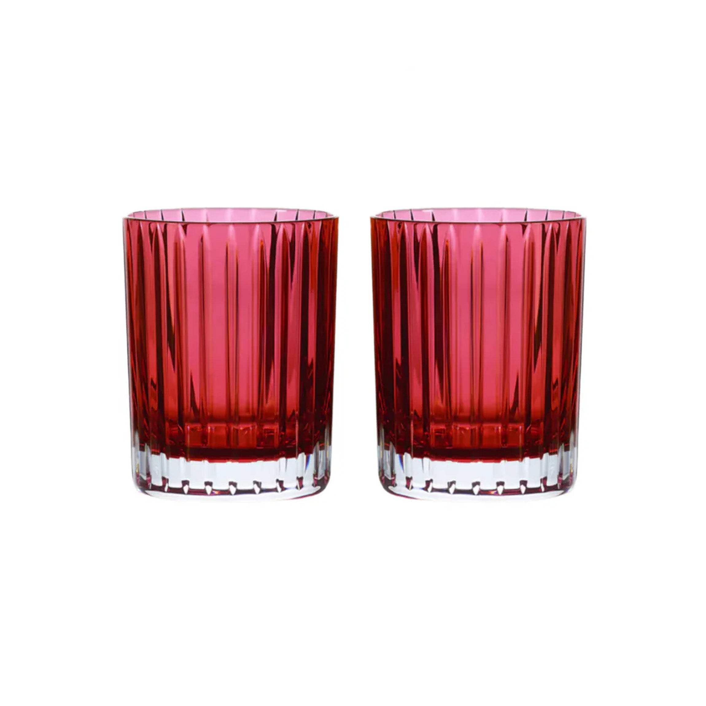 Harmonie Double Old Fashion Tumbler, Red Set of 2