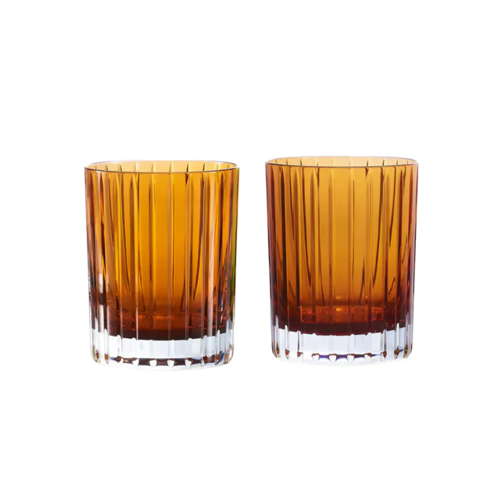 Harmonie Double Old Fashion Tumbler, Orange Set of 2