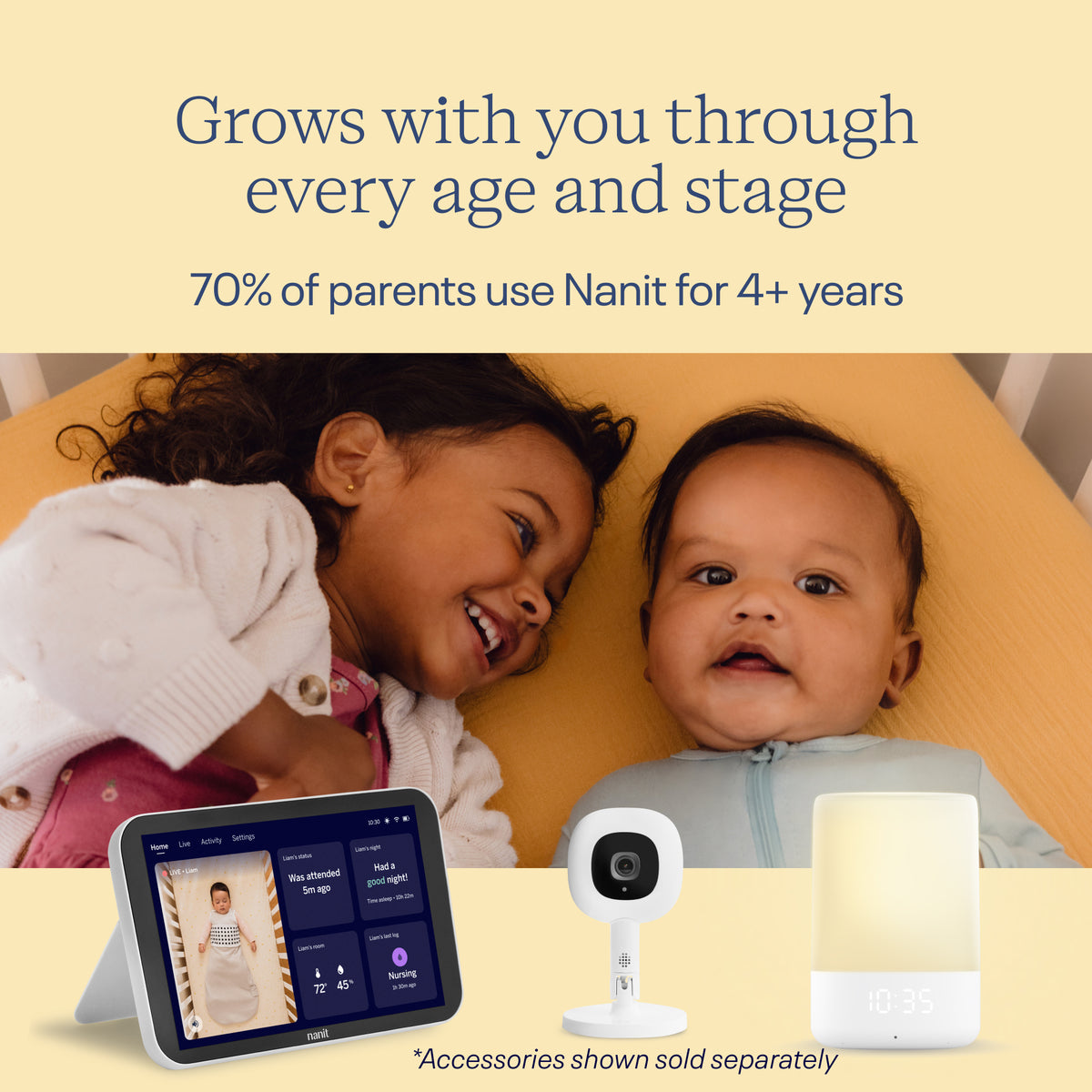 Nanit Pro Smart Baby Monitor & Wall Mount