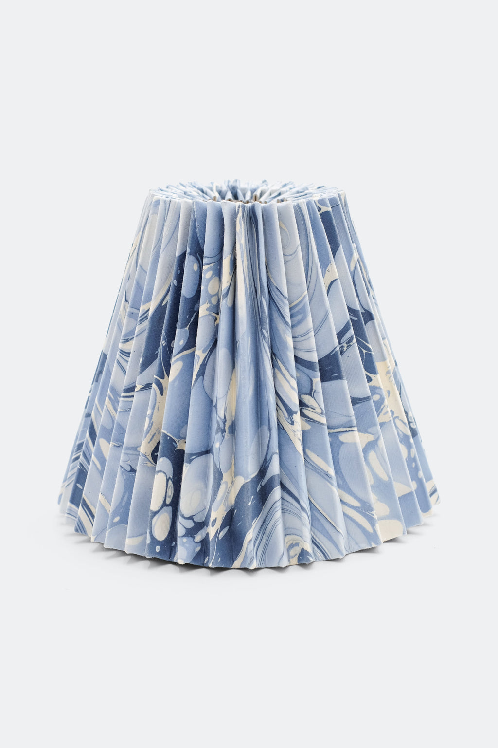 8" Pleated Empire Lampshade in Hand-Marbled