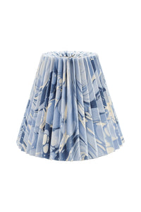 Inner Child 8" hand-marbled pleated empire lampshade with ocean wave blue patterns