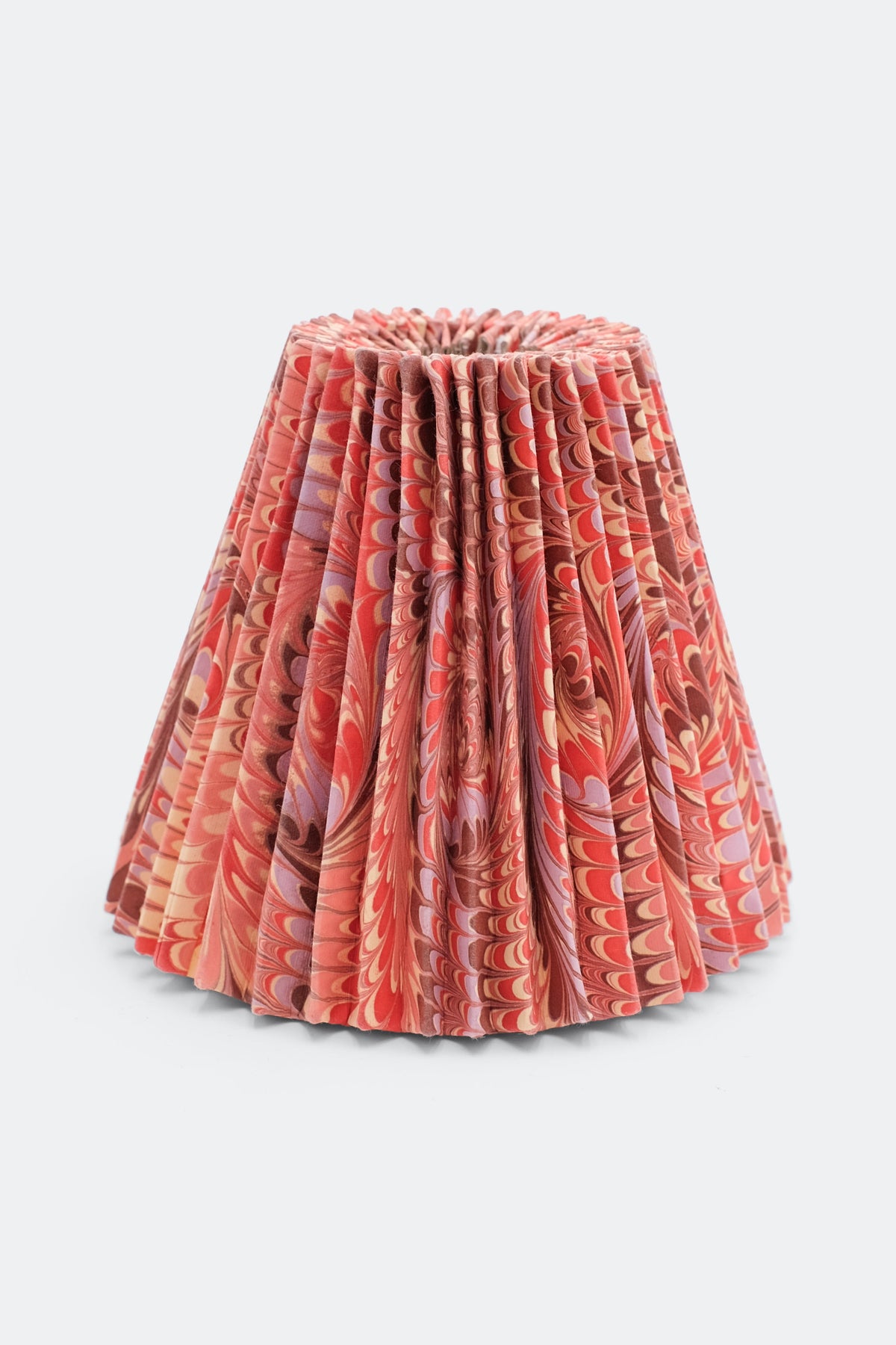 8" Pleated Empire Lampshade in Hand-Marbled