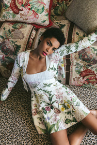 Velma Mini Dress in Bloomsfield Ivory