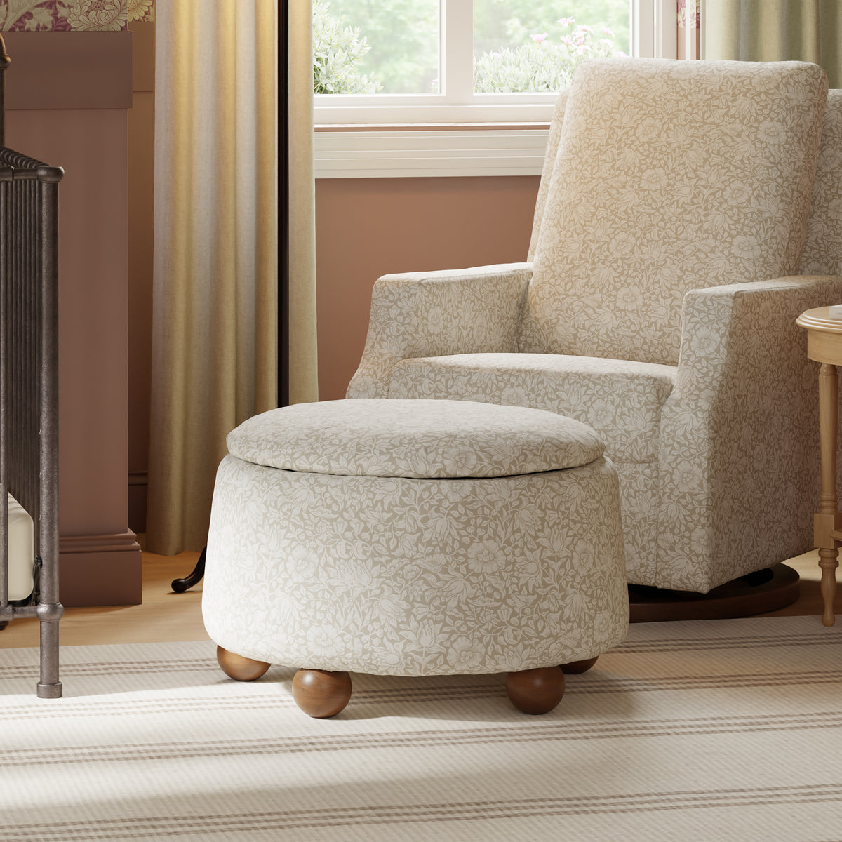 Morris & Co. x Namesake Tuffet Storage Ottoman Mallow in Ash