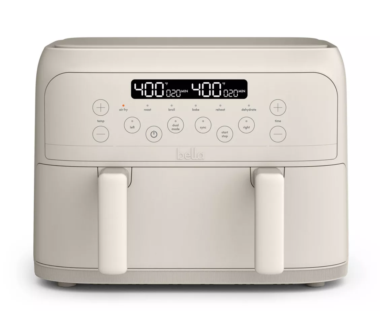 bella 4qt TriZone Air Fryer (Oatmilk)