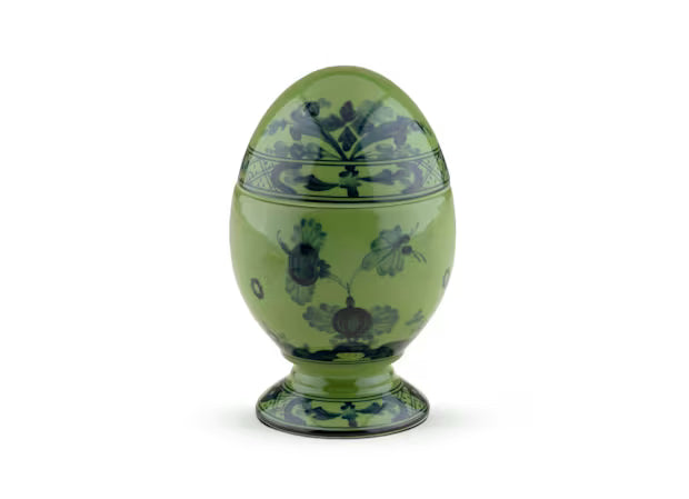 Oriente Italiano Egg With Cover in Malachite