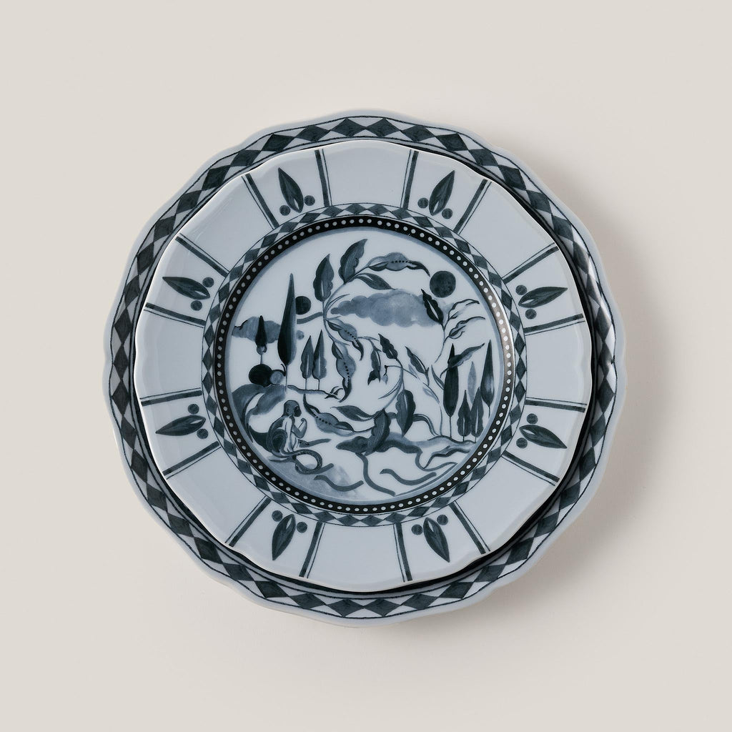Rêverie des Pins Dining Plate in Celeste