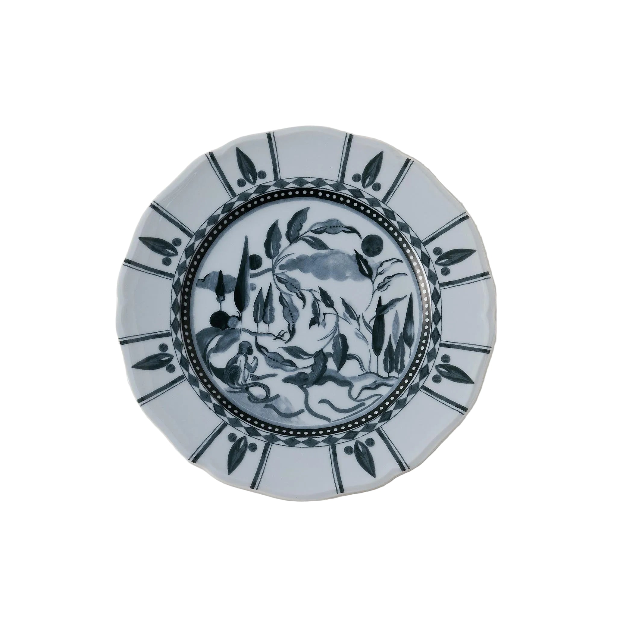 Rêverie des Pins Dessert Plate in Celeste