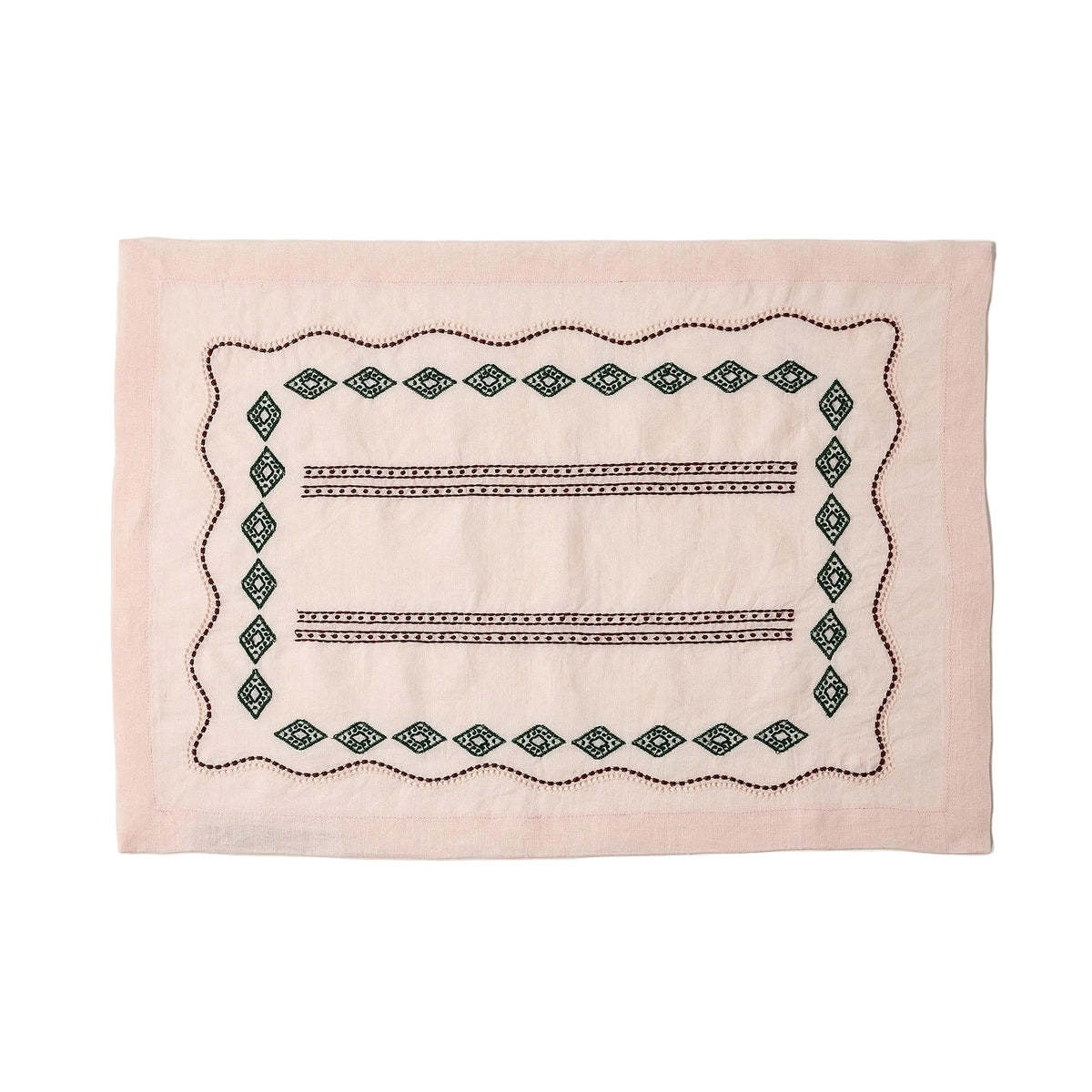Les Sentiers Placemat in Light Pink