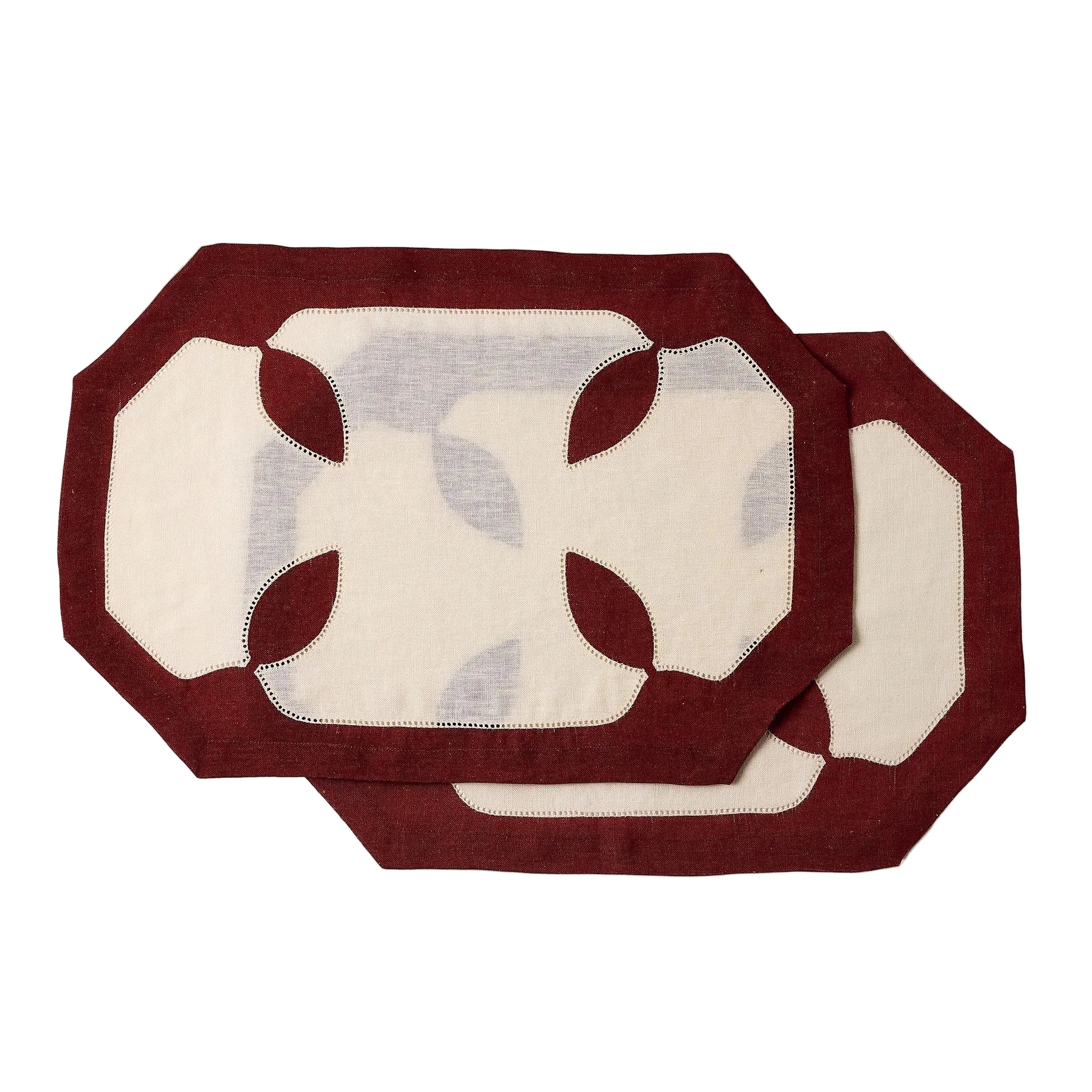 Les Arbres Placemat in Carmin