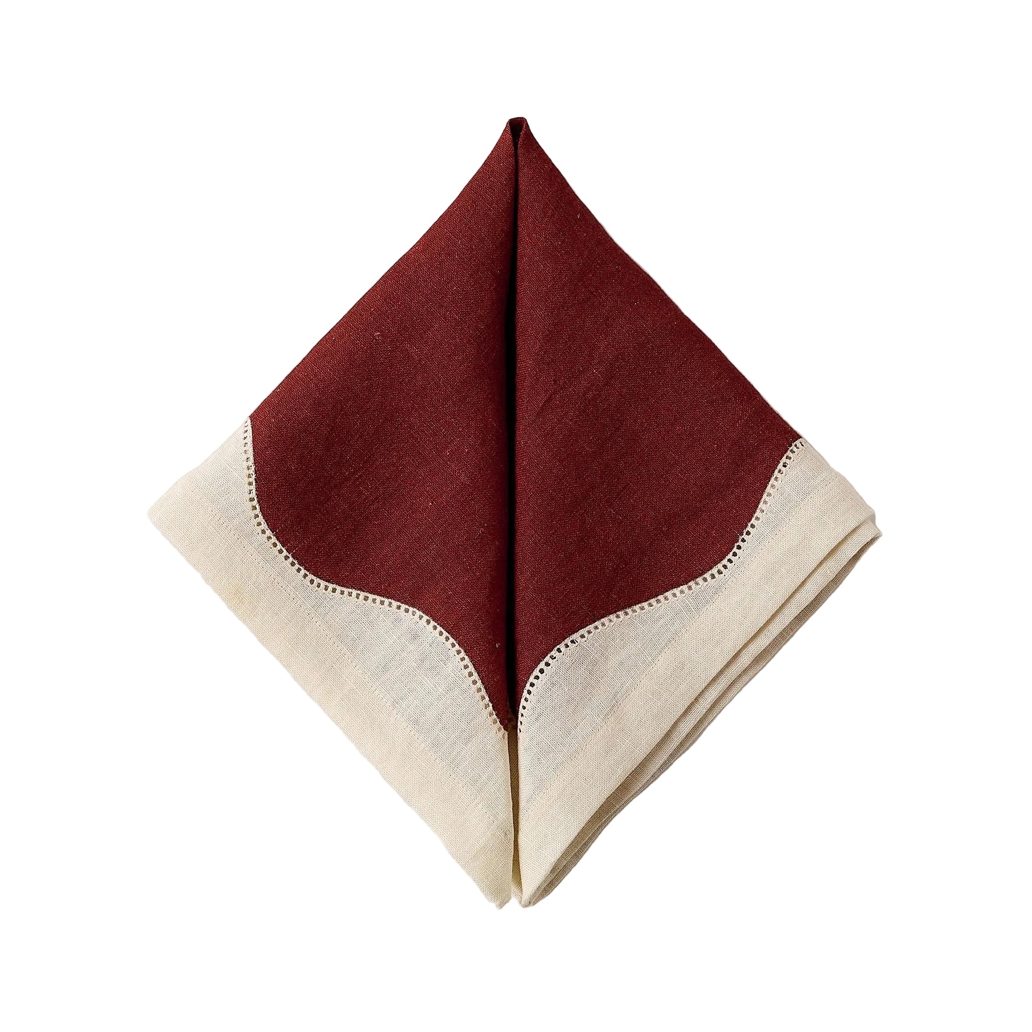 Les Courbes Napkin in Carmin