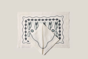 Le Chemin Napkin in White