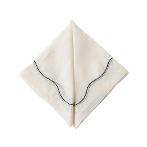 Le Chemin Napkin in White