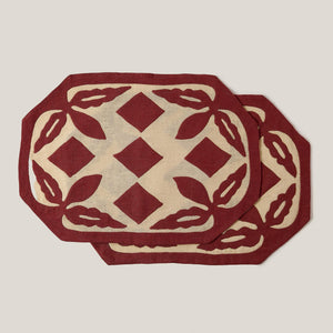Les Clairs-Obscurs Placemat in Rust & Light Yellow