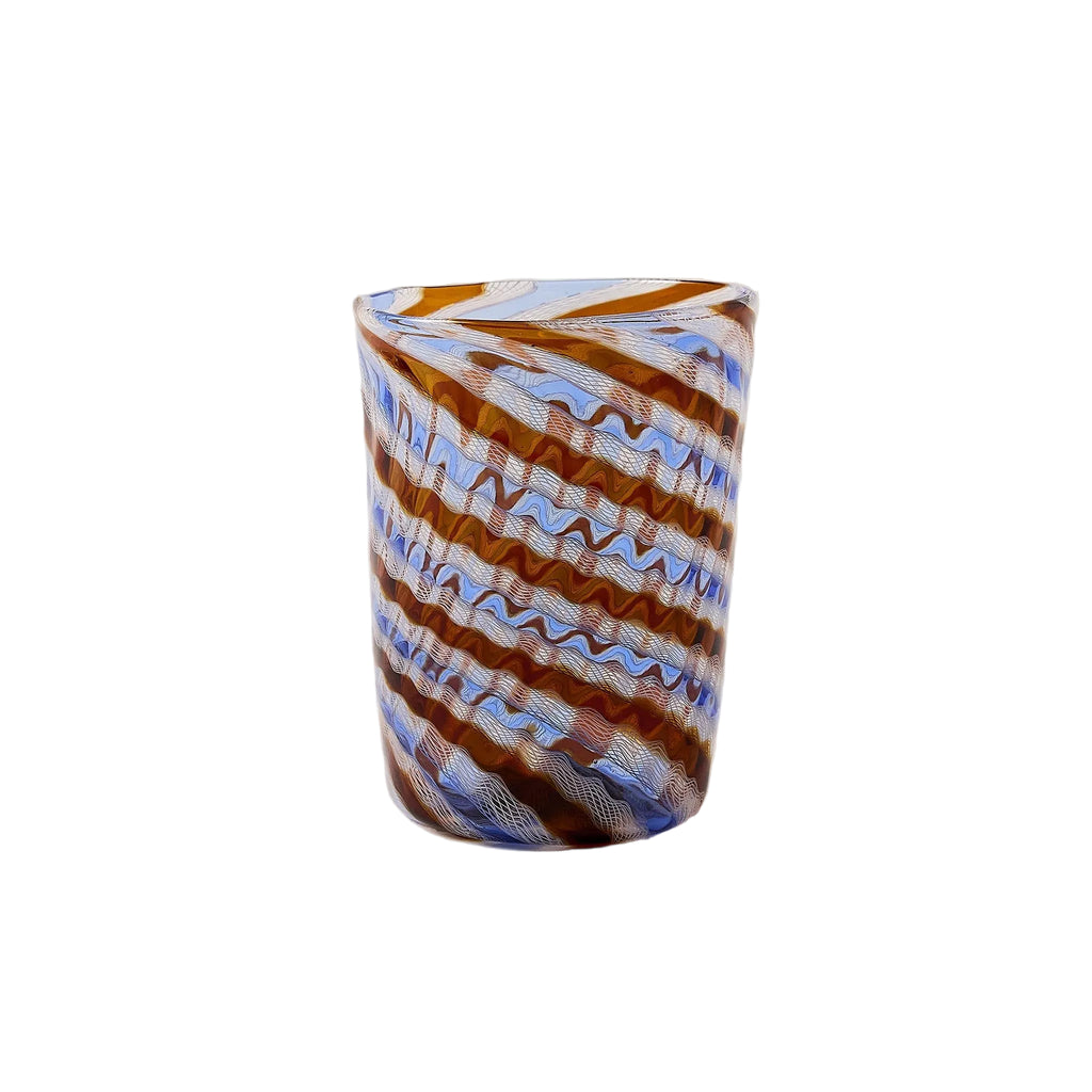Le Tourbillon Handblown Murano Glasses in Bleu