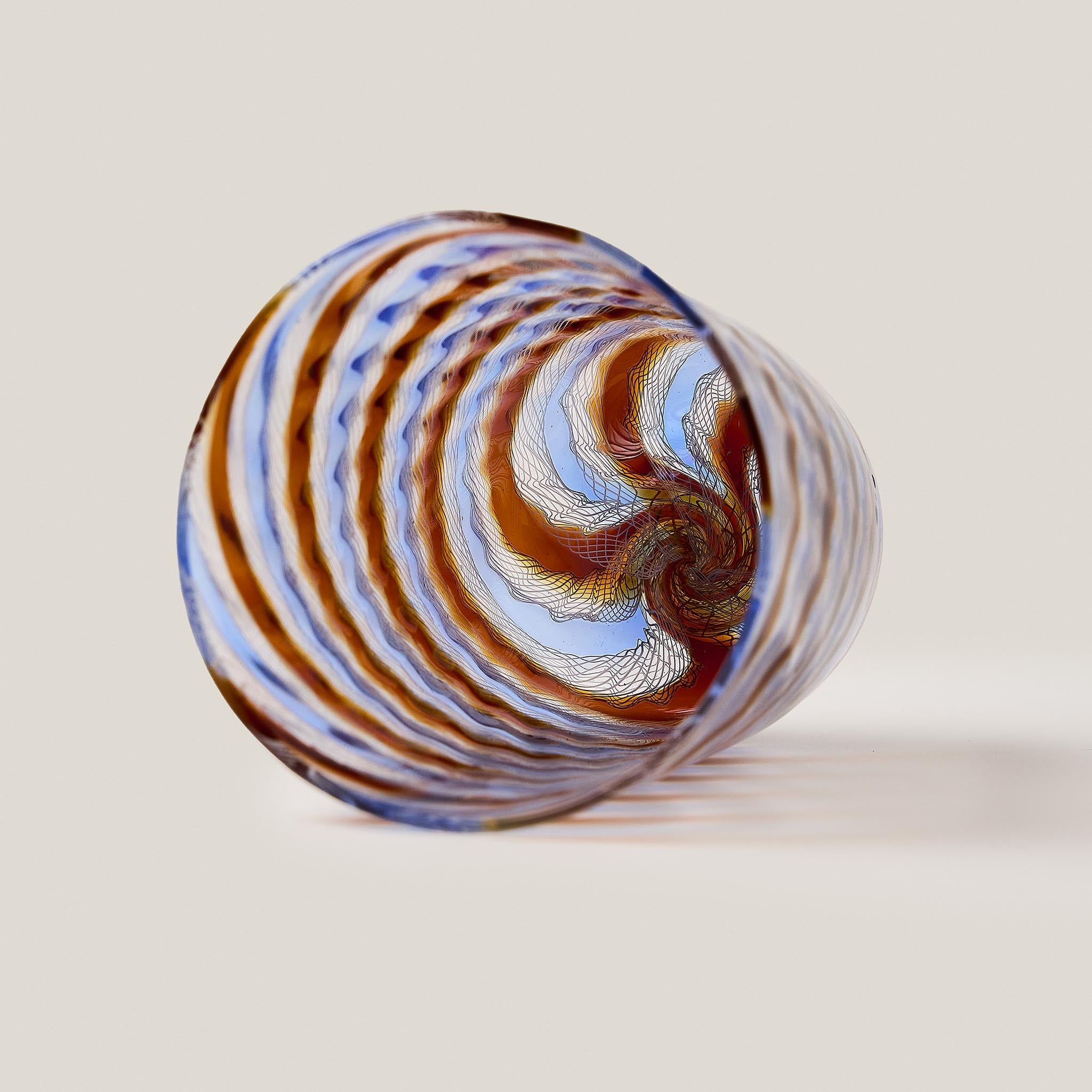 Le Tourbillon Handblown Murano Glasses in Bleu