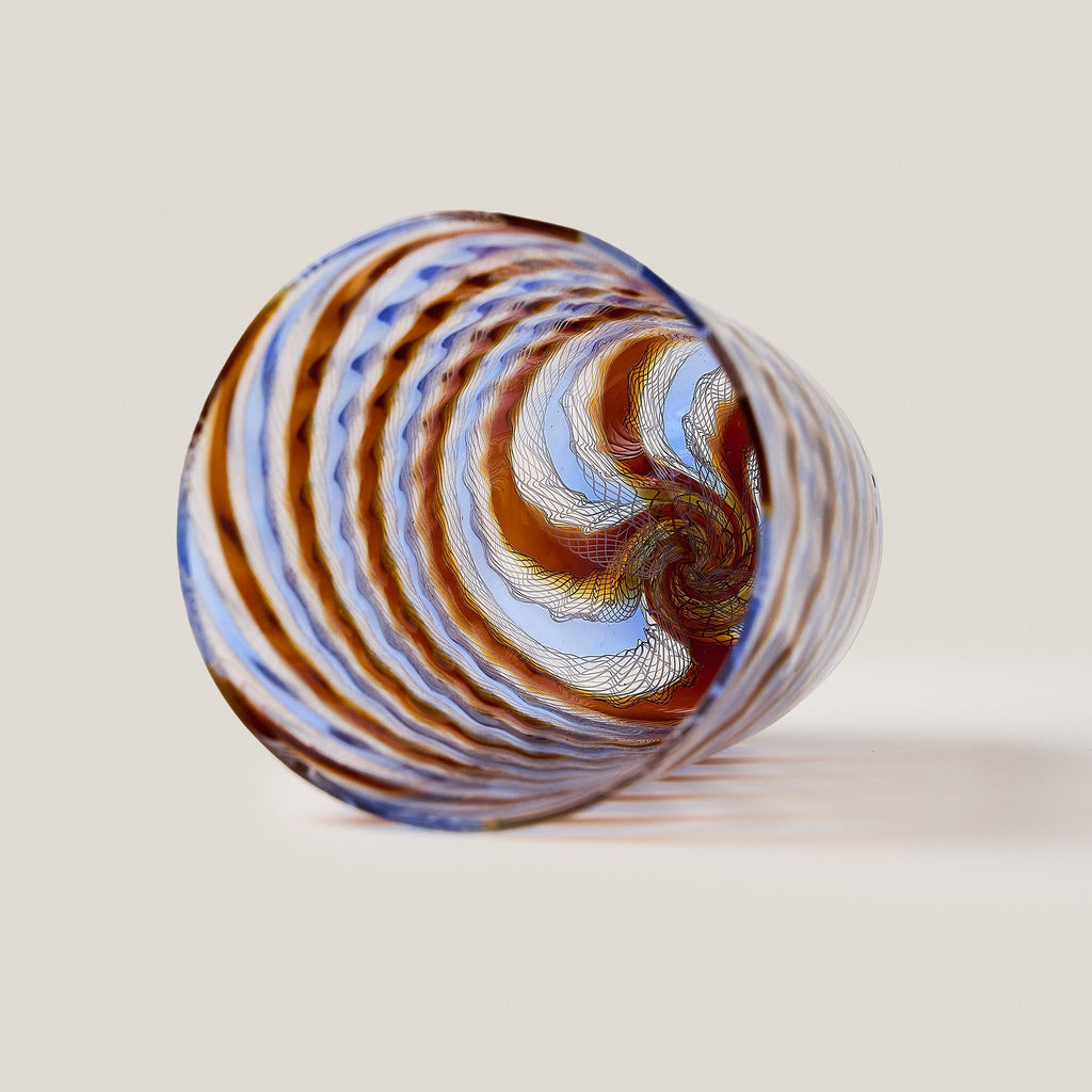 Le Tourbillon Handblown Murano Glasses in Bleu