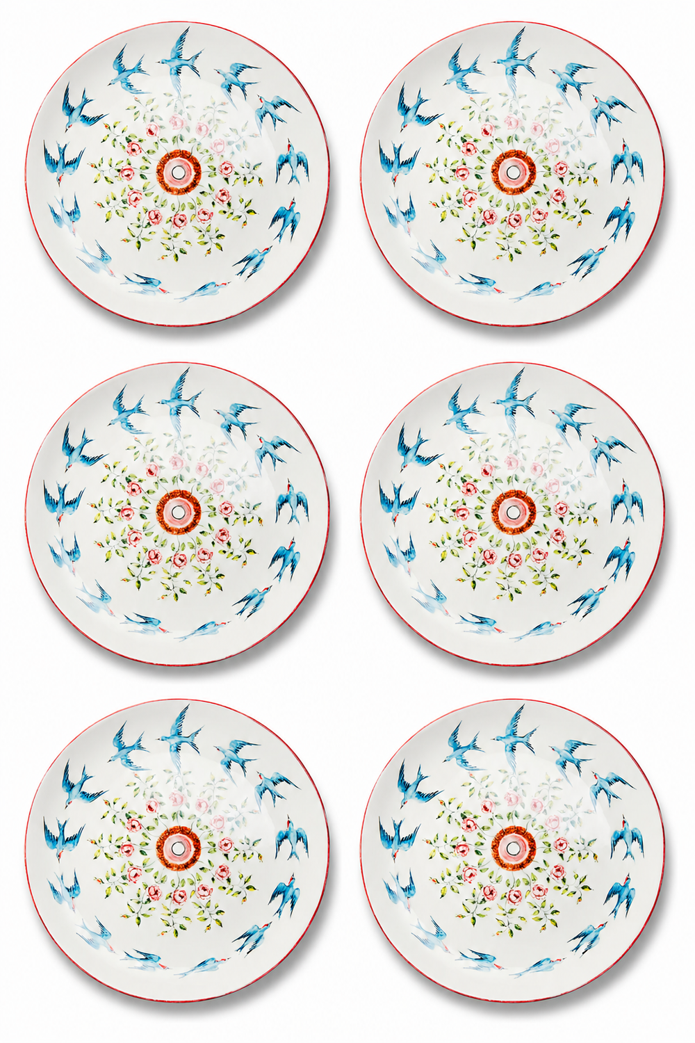 Playplates Swallows Plates, Set of 6