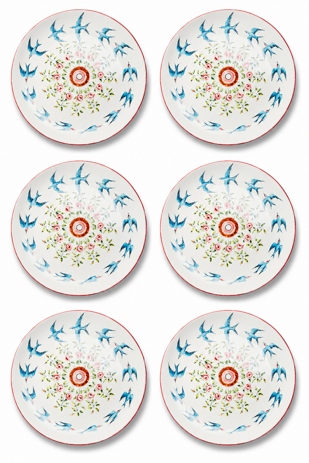 Playplates Swallows Plates, Set of 6