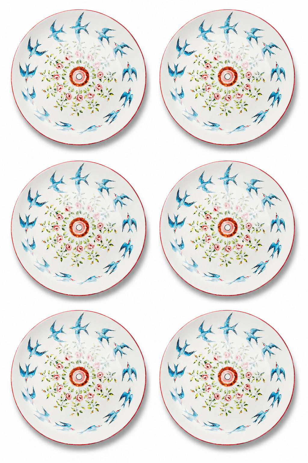 Playplates Swallows Plates, Set of 6
