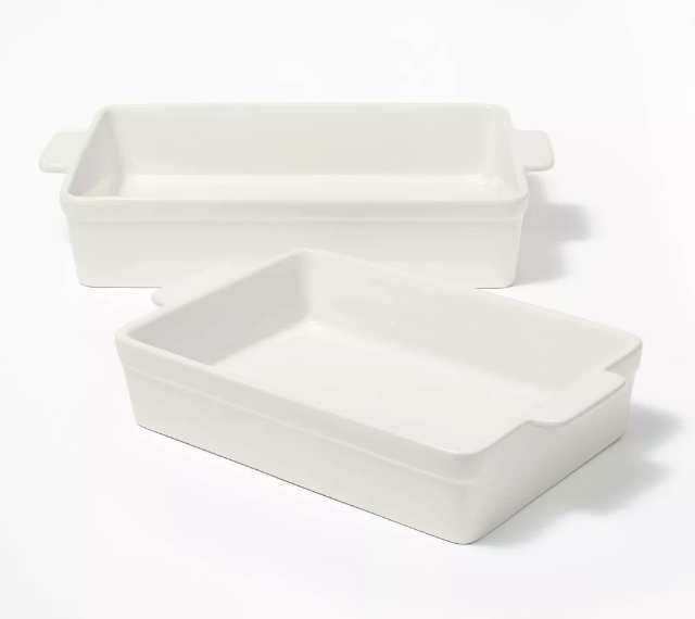 2pc Stoneware Rectangle Baking Dish Set - Figmint™