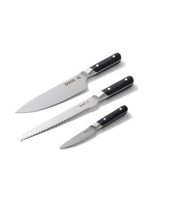 Knife Set in Black, Set of 3