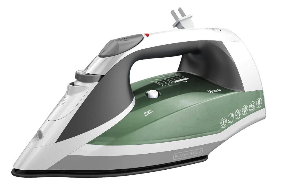 BLACK+DECKER Vitessa Advanced Steam Iron, ICR2020, Even Steam Nonstick Soleplate, Auto Shutoff, Tangle-Free Retractabel Cord, Green