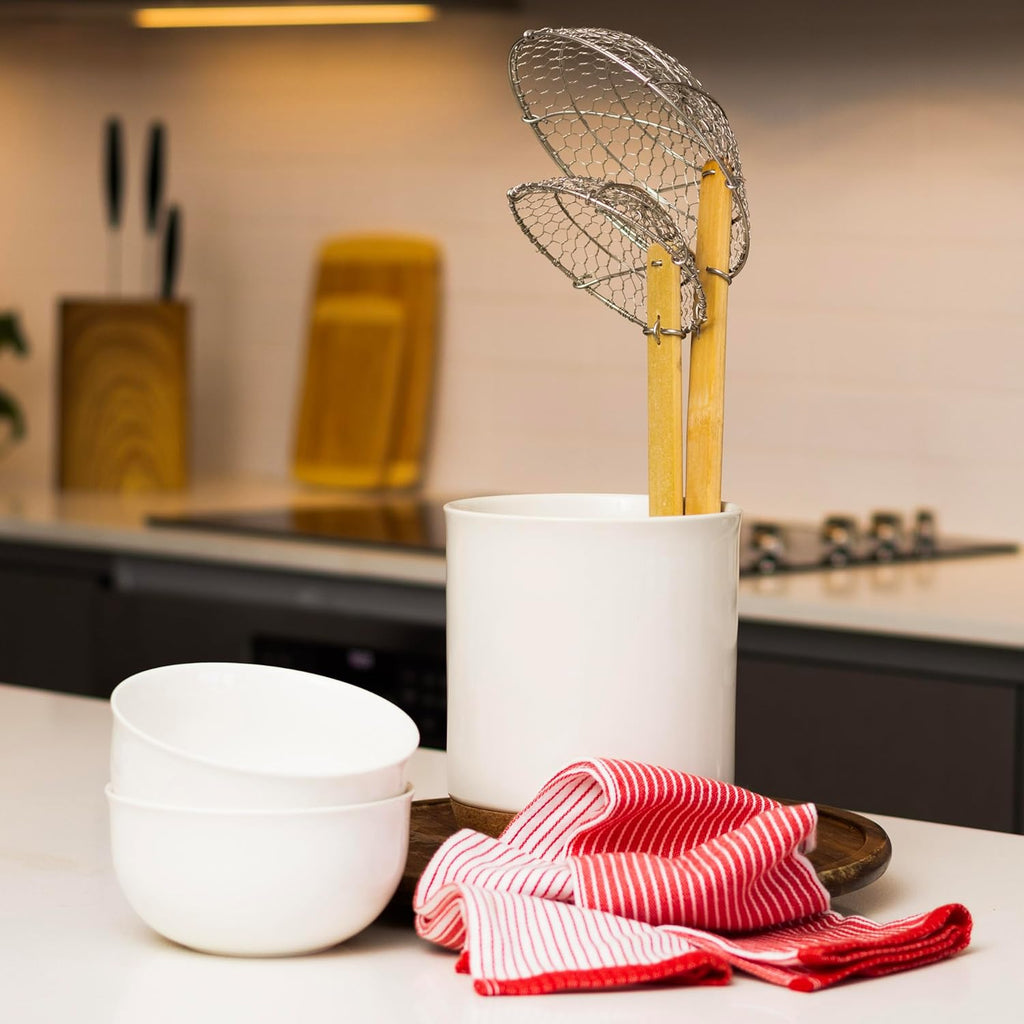 Stainless Steel Spider Strainer in Natural