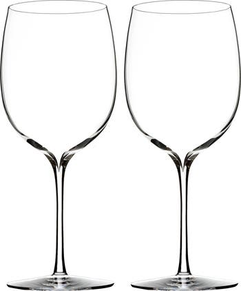 'Elegance' Fine Crystal Bordeaux Glasses (2)