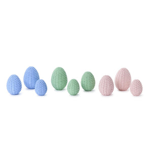 Basket Weave Easter Eggs Assorted, Set of 3