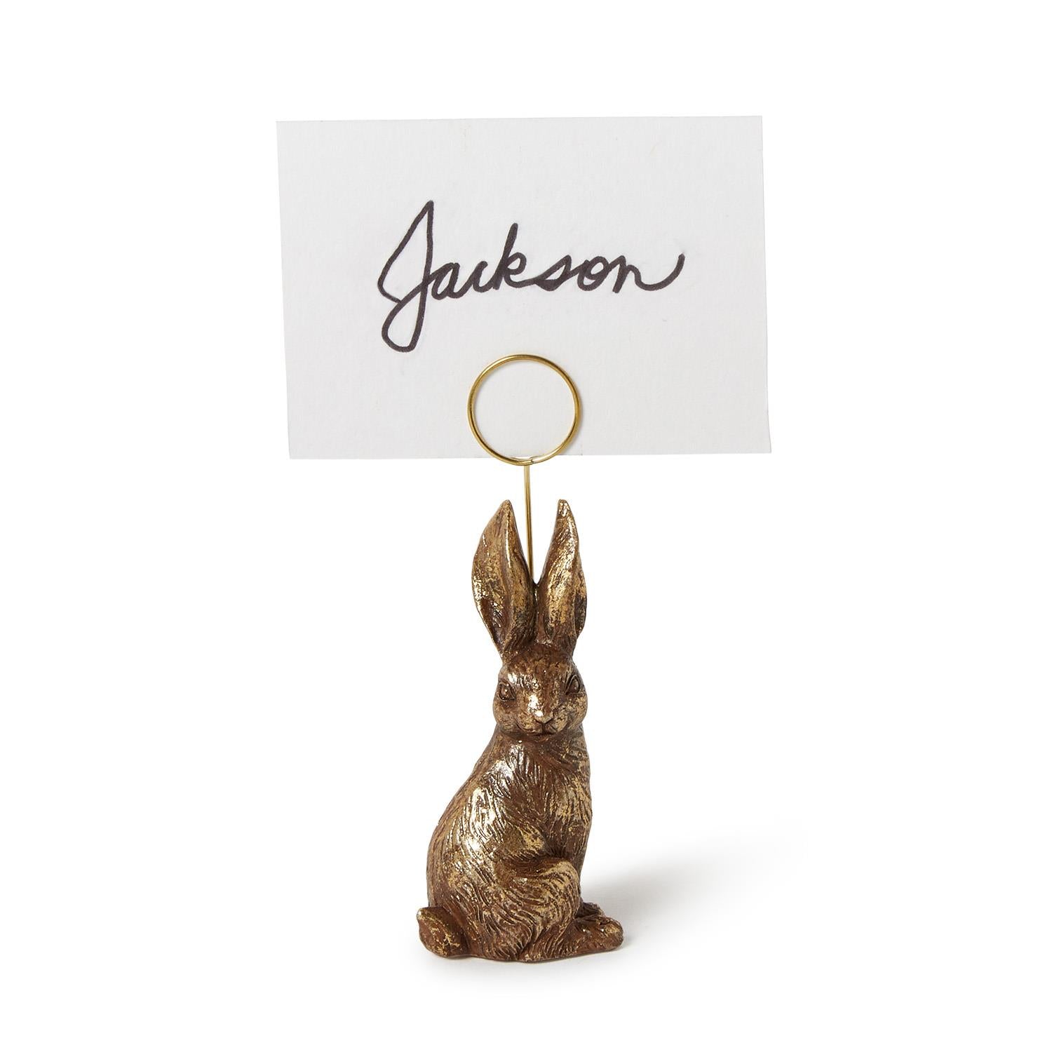 Golden Bunny Place Card and Photo Holder Unit