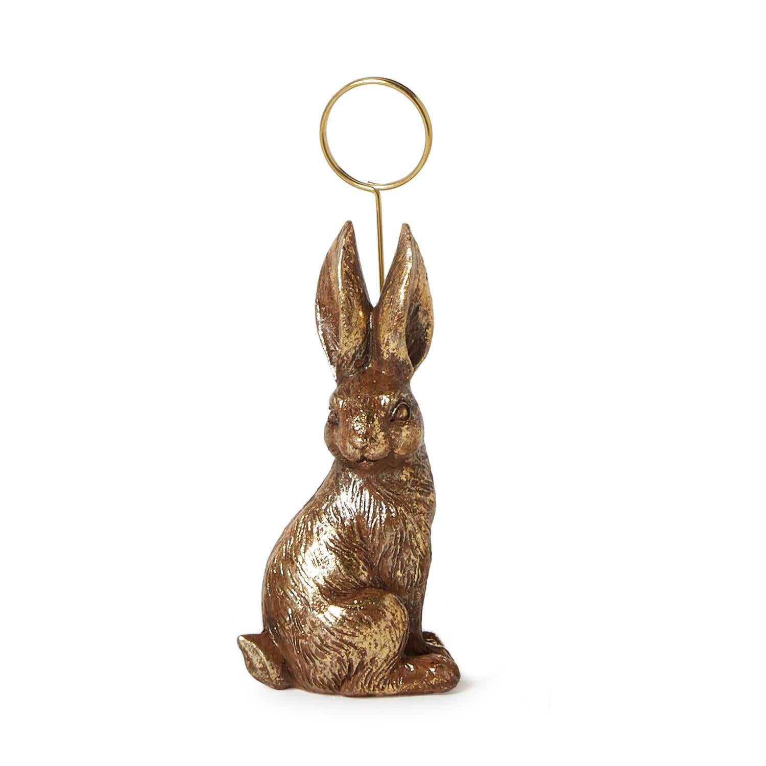 Golden Bunny Place Card and Photo Holder Unit