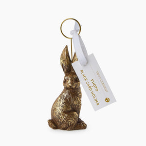 Golden Bunny Place Card and Photo Holder Unit