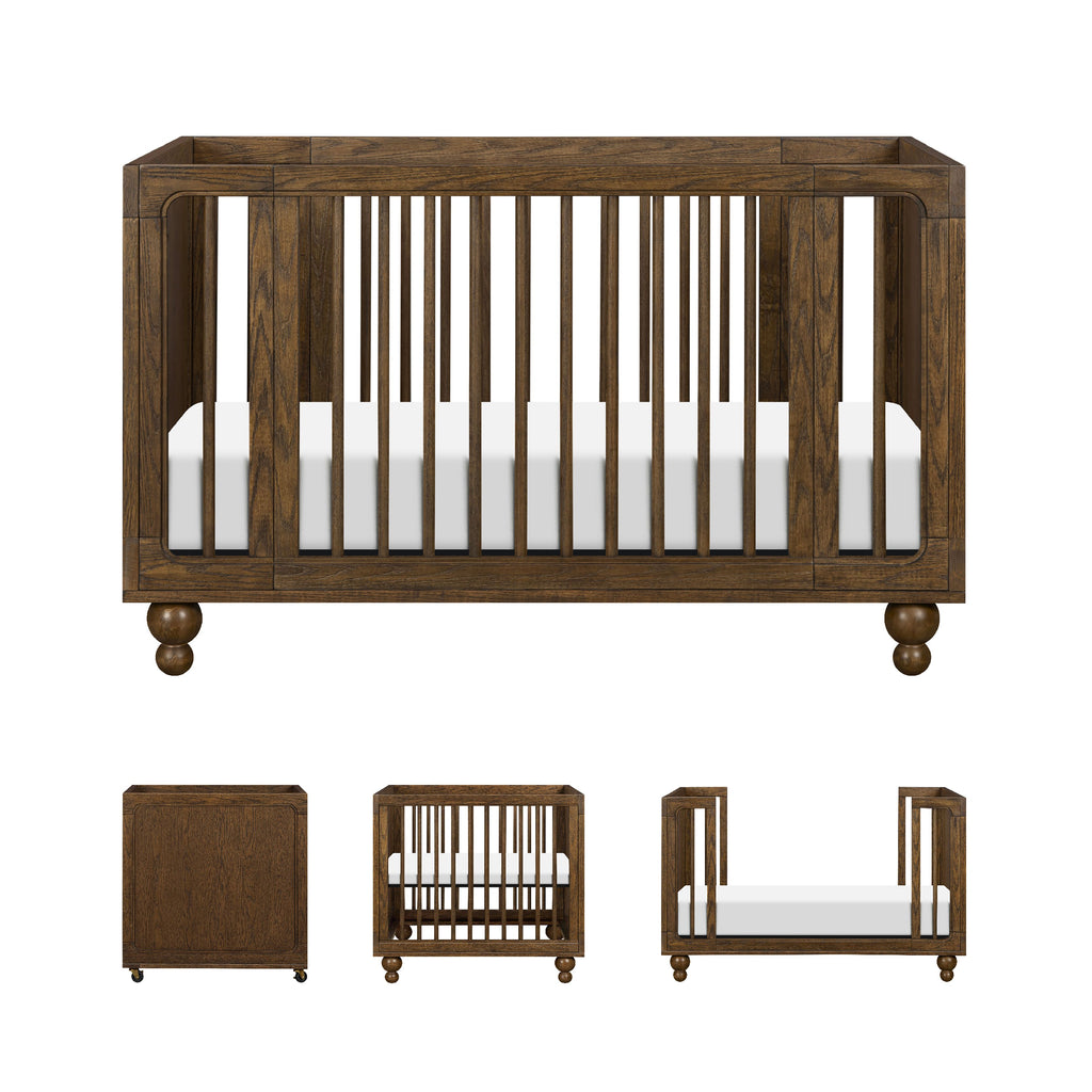 Astre All-Stages® 8-in-1 Crib with Bassinet and Toddler Bed Kits by Nate Berkus in Toffee