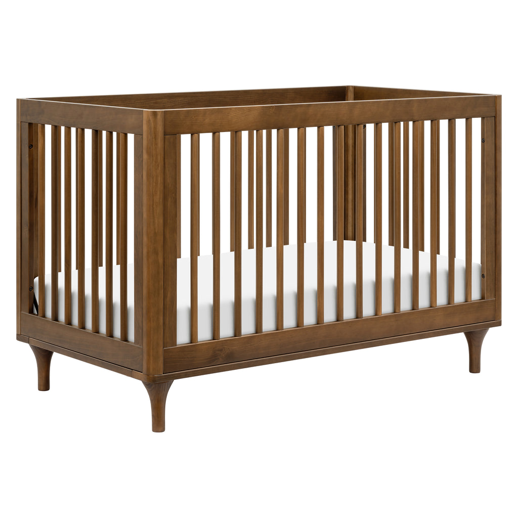 Lolly 3-in-1 Convertible Crib with Toddler Bed Conversion Kit in Natural Walnut
