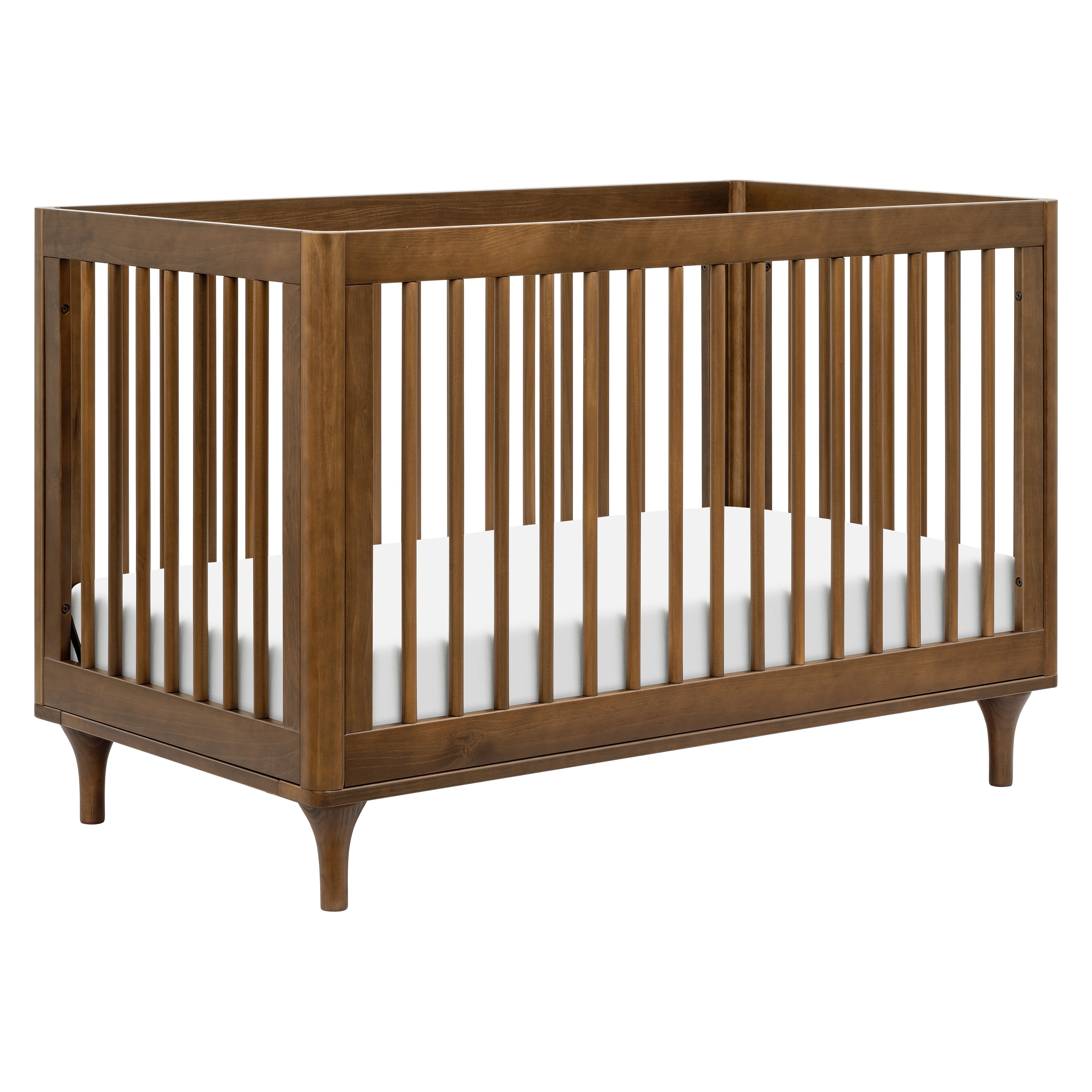 Lolly 3-in-1 Convertible Crib with Toddler Bed Conversion Kit in Natural Walnut