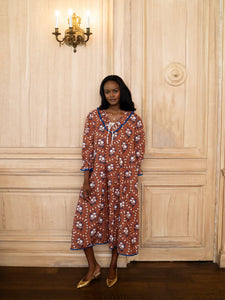 House Dress in Marigold Honey Floral