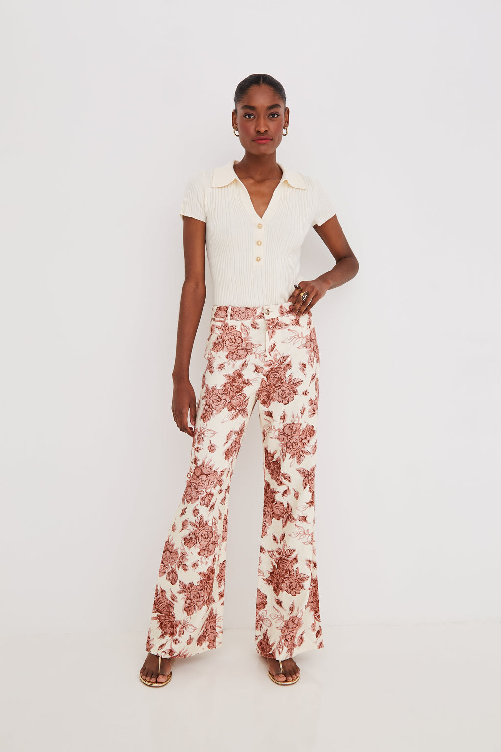 Annie Pant in Tossed Floral Ginger