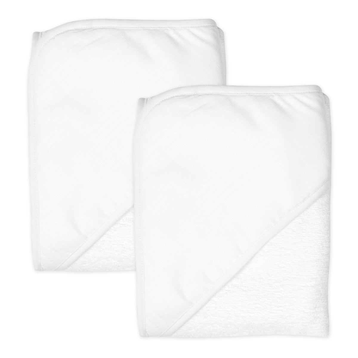 2-Pack Organic Cotton Hooded Towels, Bright White